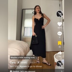 Black Maxi Dress with pockets - like new